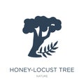 honey-locust tree icon in trendy design style. honey-locust tree icon isolated on white background. honey-locust tree vector icon