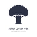 honey-locust tree icon on white background. Simple element illustration from Nature concept