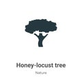 Honey-locust tree vector icon on white background. Flat vector honey-locust tree icon symbol sign from modern nature collection