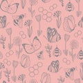 Honey Meadows seamless pattern