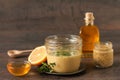 Honey mustard dressing Royalty Free Stock Photo