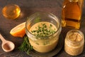 Honey mustard dressing Royalty Free Stock Photo