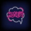 Honey Neon Signs Style Text Vector