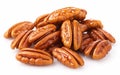 Honey Pecans on White Background Royalty Free Stock Photo