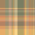 Honey plaid textile texture, picture seamless pattern vector. Sofa fabric tartan background check in orange and pastel colors