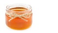 honey pot on isolated white background, copy space, template Royalty Free Stock Photo