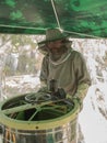 honey production and bees keeping - Beekeeping concept