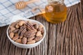 Honey roasted mixed nuts with honey. Royalty Free Stock Photo