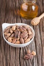 Honey roasted mixed nuts with honey. Royalty Free Stock Photo