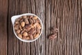 Honey roasted mixed nuts. Top view. Royalty Free Stock Photo