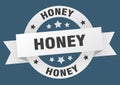 honey round ribbon isolated label. honey sign.