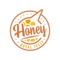 Honey royal jelly label design and sticker and logo