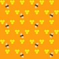 Honey seamless pattern