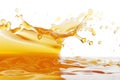 Honey splash isolated on white background