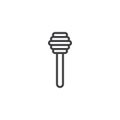 Honey spoon line icon