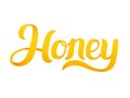 Honey text lettering