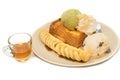 Honey toast with ice cream