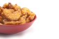 Honey Walnut Shrimp on a White Background Royalty Free Stock Photo