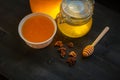 Honey with walnut Royalty Free Stock Photo