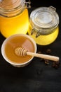 Honey with walnut Royalty Free Stock Photo