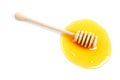 Honey and wooden drizzler Royalty Free Stock Photo