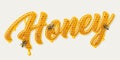 Honey comb lettering