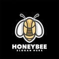 Honeybee mascot simple logo