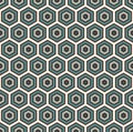 Honeycomb abstract background. Blue colors repeated hexagon tiles mosaic wallpaper. Seamless classic surface pattern. Royalty Free Stock Photo