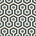 Honeycomb background. Blue colors repeated hexagon tiles wallpaper. Seamless pattern with classic geometric ornament Royalty Free Stock Photo