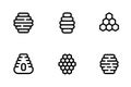 Honeycomb and Bee Hive Outline Vector Design for Creative Projects Royalty Free Stock Photo