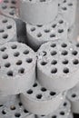 Honeycomb briquette Royalty Free Stock Photo