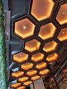 Honeycomb Ceiling for Restaurant