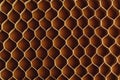 Honeycomb cells of cardboard stiffening rib background Royalty Free Stock Photo