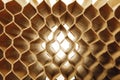 honeycomb cells of cardboard stiffening rib background Royalty Free Stock Photo