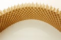 Honeycomb cells of cardboard stiffening rib background Royalty Free Stock Photo