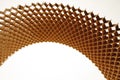 Honeycomb cells of cardboard stiffening rib background Royalty Free Stock Photo