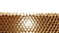 Honeycomb cells of cardboard stiffening rib background Royalty Free Stock Photo