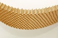 Honeycomb cells of cardboard stiffening rib background Royalty Free Stock Photo