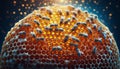 Honeycomb A close up of a honeycomb showing the hexagonal cell Royalty Free Stock Photo