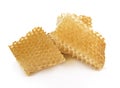 Honeycomb close up on a white background. Royalty Free Stock Photo