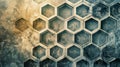 Honeycomb collage template Interconnected hexagons for unique structure, Ai Generated