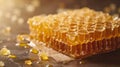 A honeycomb covered in a layer of beeswax representing the resilient and immutable nature of data stored on a blockchain