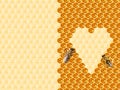 Honeycomb cut in heart form Royalty Free Stock Photo