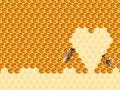 Honeycomb cut in heart form Royalty Free Stock Photo