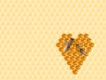 Honeycomb cut in heart form Royalty Free Stock Photo