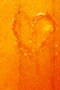 Honeycomb cut in heart form Royalty Free Stock Photo