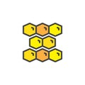 Honeycomb filled outline icon