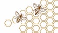 Honeycomb geometric pattern, nature and organic texture vector design Generative AI