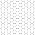 Honeycomb grid texture, black and white seamless pattern, vector illustration Royalty Free Stock Photo