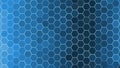 Honeycomb Grid tile random background or Hexagonal cell texture. in color Bright and dark Sky Blue with dark or black gradient. Te Royalty Free Stock Photo